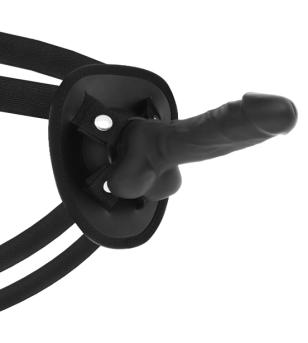 COCK MILLER - HARNAIS + SILICONE DENSITÉ COCKSIL ARTICULABLE NOIR 13 CM