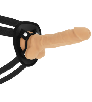 COCK MILLER - HARNAIS + COCKSIL ARTICULABLE DENSITÉ SILICONE 18 CM