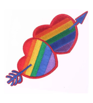 PRIDE - PATCH COEUR DRAPEAU...