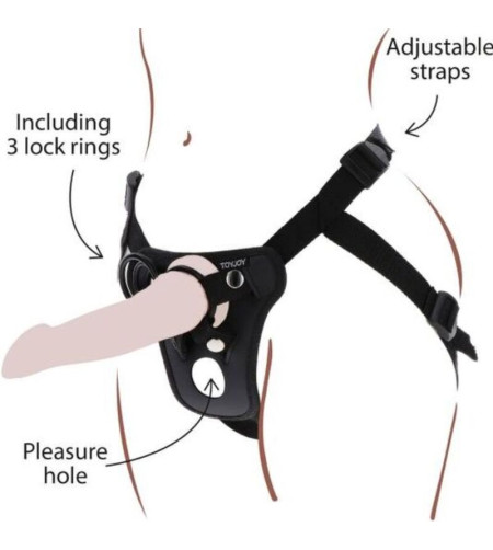 GET REAL - HARNAIS DE PLAISIR  STRAP-ON NOIR