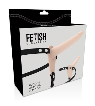 FETISH SUBMISSIVE HARNESS - VIBRATEUR SILICONE FLESH 15 CM