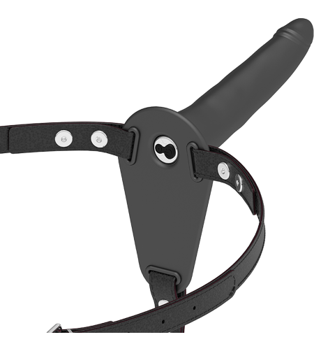 FETISH SUBMISSIVE HARNESS - VIBRATEUR SILICONE NOIR 15 CM