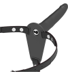 FETISH SUBMISSIVE HARNESS - VIBRATEUR SILICONE NOIR 15 CM