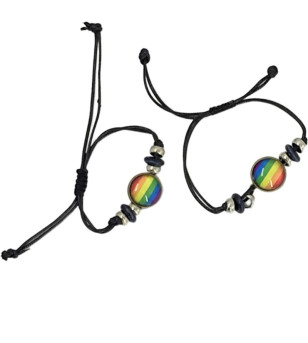 PRIDE - BRACELET CERCLE CENTRAL DRAPEAU LGBT