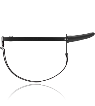 FETISH SUBMISSIVE HARNESS - VIBRATEUR SILICONE NOIR 15 CM