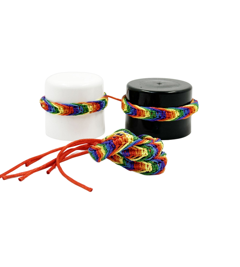 PRIDE - BRACELET FILS TRESSÉS DRAPEAU LGBT