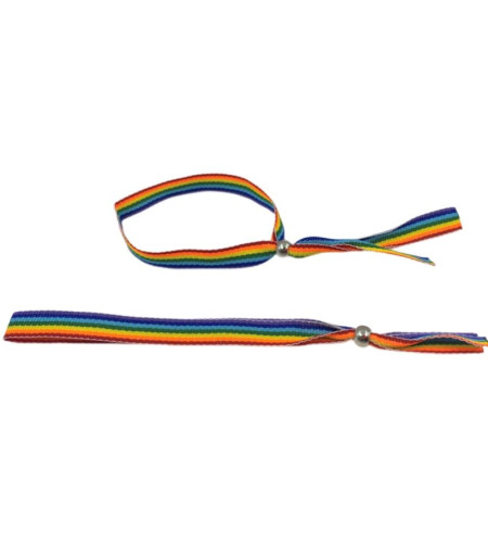 PRIDE - BRACELET BALLE EN ARGENT DRAPEAU LGBT