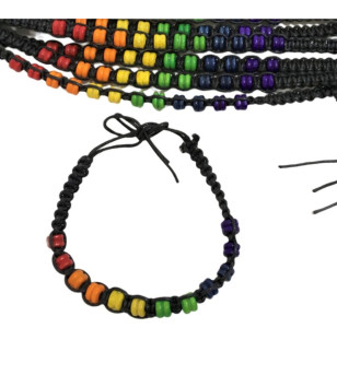 PRIDE - BRACELET PERLES DRAPEAU LGBT