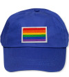 PRIDE - CASQUETTE BLEUE AVEC DRAPEAU LGBT