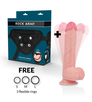 ROCKARMY - HARNAIS + HAWK ROTATEUR ET VIBRATEUR 22 CM -O- 4.6 CM