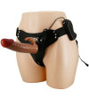 PRETTY LOVE - MARION HARNAIS SLIP UNIVERSEL AVEC DILDO VIBRANT 19 CM MARRON