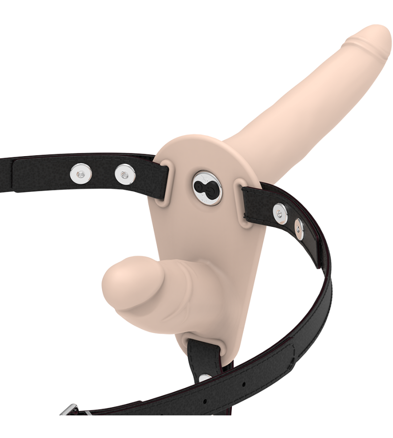 FETISH SUBMISSIVE HARNESS - VIBRATEUR FLESH UP DOUBLE PÉNÉTRATION