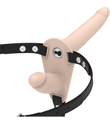 FETISH SUBMISSIVE HARNESS - VIBRATEUR FLESH UP DOUBLE PÉNÉTRATION