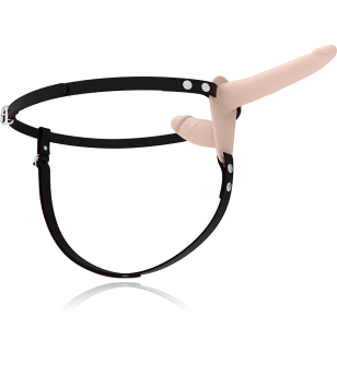 FETISH SUBMISSIVE HARNESS - VIBRATEUR FLESH UP DOUBLE PÉNÉTRATION