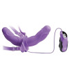 FETISH FANTASY ELITE - VIBRATING DOUBLE DELIGHT STRAP-ON PURPLE