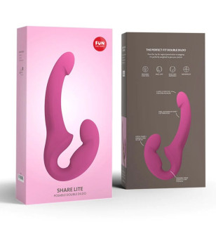 FUN FACTORY - PARTAGER LITE DOUBLE DILDO BLACKBERRY