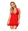 SUBBLIME - BABYDOLL RED MOTIFS FLORAUX DANS LES SEINS L / XL