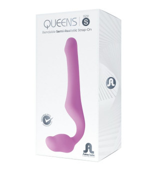 ADRIEN LASTIC - QUEENS STRAP-ON SOUPLE ROSE TAILLE S
