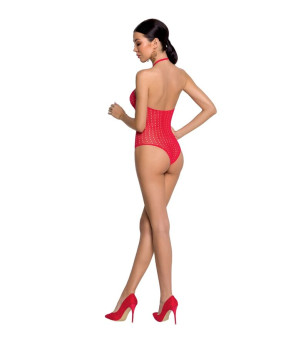 PASSION - FEMME BS088 BODYSTOCKING ROUGE TAILLE UNIQUE