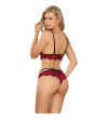 SUBBLIME - SET ENSEMBLE DEUX PIÈCES TOP ET CULOTTE EN DENTELLE S/M