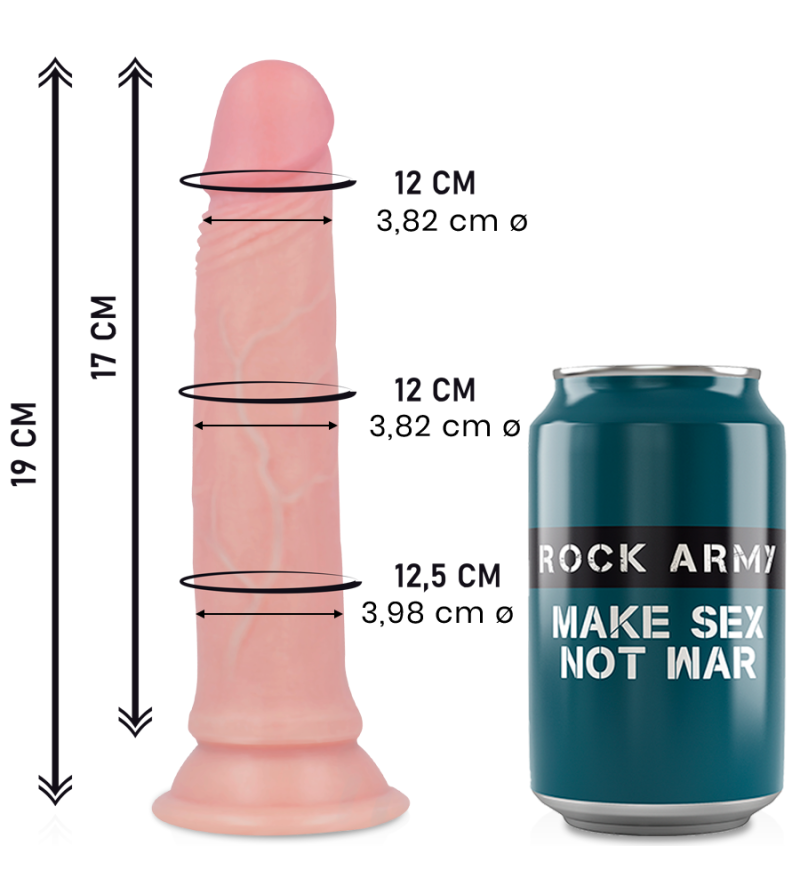 ROCKARMY - LIQUIDE SILICONE PREMIUM AVENGER REALISTIC 19 CM -O- 3.98 CM