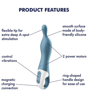 SATISFYER - VIBRATEUR AMAZING 1 ASPOT BLEU