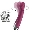 SATISFYER - SPINNING G-SPORT 1 VIBRATEUR ROTATOR BLEU