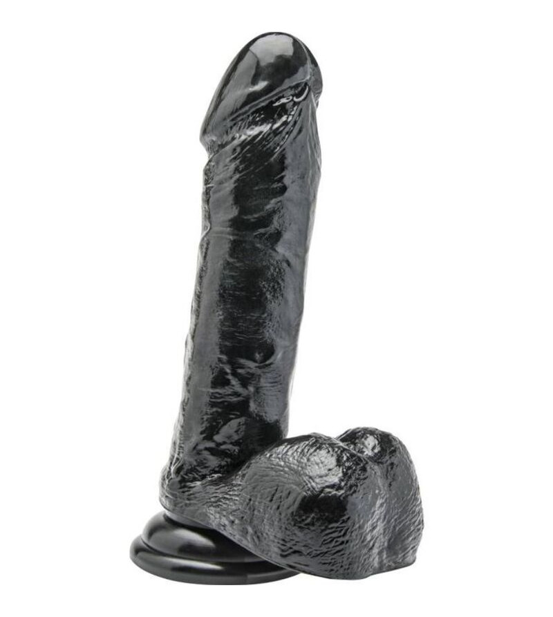 GET REAL - GODE 18 CM AVEC BOULES NOIR