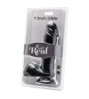 GET REAL - GODE 18 CM AVEC BOULES NOIR