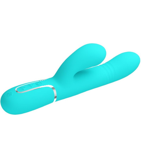 PRETTY LOVE - VIBRATEUR MULTIFONCTION G-SPOT VERT AQUA