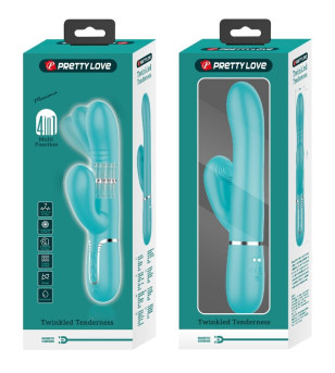 PRETTY LOVE - VIBRATEUR MULTIFONCTION G-SPOT VERT AQUA