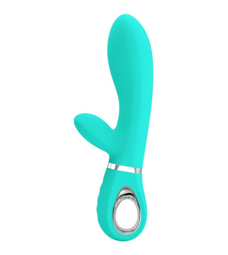 PRETTY LOVE - VIBRATEUR MULTIFONCTION G-SPOT THOMAS VERT AQUA