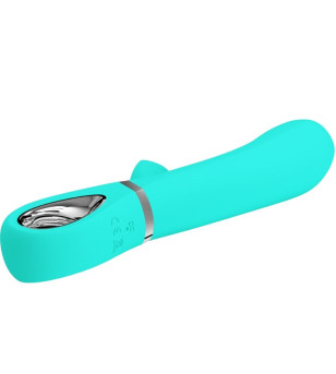 PRETTY LOVE - VIBRATEUR MULTIFONCTION G-SPOT THOMAS VERT AQUA