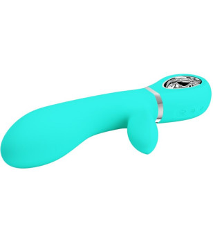 PRETTY LOVE - VIBRATEUR MULTIFONCTION G-SPOT THOMAS VERT AQUA