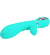 PRETTY LOVE - VIBRATEUR MULTIFONCTION G-SPOT THOMAS VERT AQUA