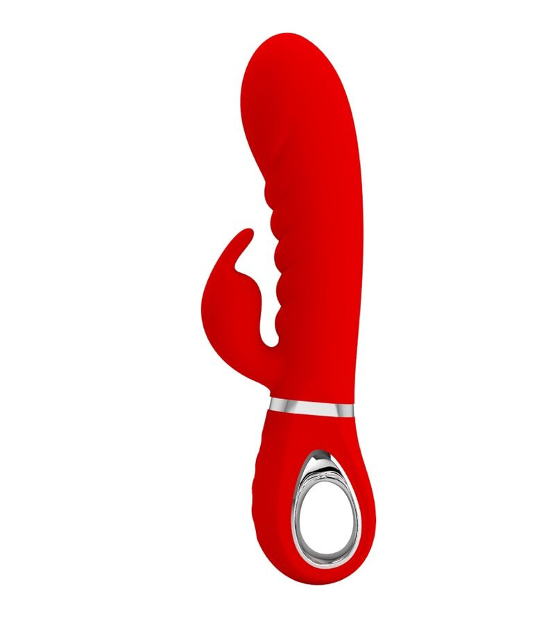 PRETTY LOVE - VIBRATEUR MULTIFONCTION G-SPOT PRESCOTT ROUGE