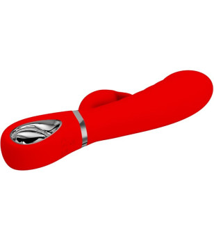 PRETTY LOVE - VIBRATEUR MULTIFONCTION G-SPOT PRESCOTT ROUGE