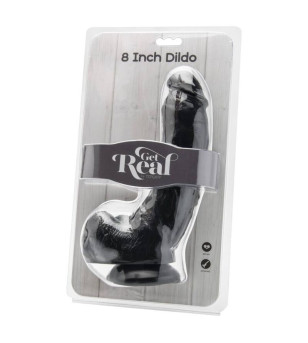 GET REAL - GODE 20,5 CM AVEC BOULES NOIRES