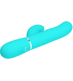 PRETTY LOVE - PERLITA VIBRATEUR MULTIFONCTION 3 EN 1 POINT G VERT AQUA