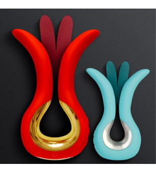 G-VIBE - GVIBE MAXI VIBRATEUR À DEUX EMBOUTS FLEXIBLES CORAIL