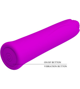 PRETTY LOVE - VIBRATEUR CURTIS MINI SUPER POWER 12 VIBRATIONS EN SILICONE VIOLETTE