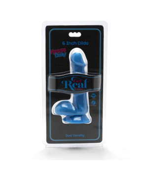 GET REAL - GODE HAPPY DICKS 12 CM BALLES BLEU