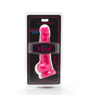 GET REAL - HAPPY DICKS 19 CM AVEC BALLES ROSE