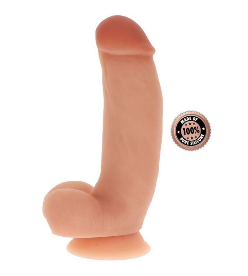 GET REAL - GODE EN SILICONE 18 CM AVEC BALLES PEAU