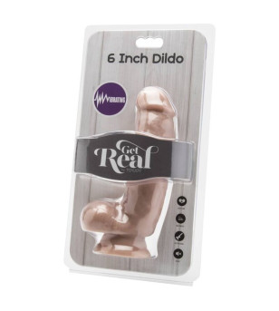 GET REAL - GODE 12 CM AVEC BILLES VIBRATEUR SKIN