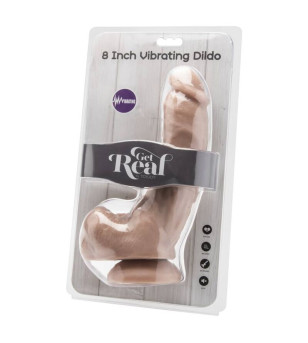 GET REAL - GODE 20,5 CM AVEC BILLES VIBRATEUR SKIN