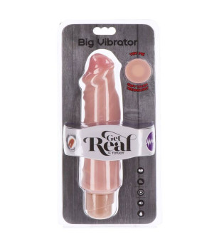 GET REAL - GRAND VIBRATEUR DOUBLE DENSITÉ 20,5 CM PEAU