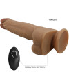 PRETTY LOVE - GODE EN SILICONE JONATHAN 3 VIBRATIONS + 3 MESURES DINSERTION TÉLÉCOMMANDE 21 CM