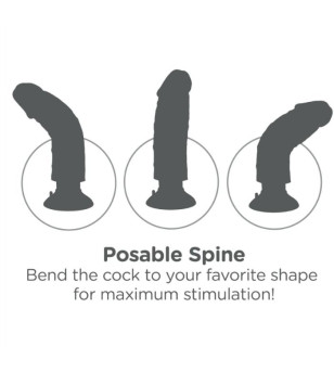 KING COCK - GODE VIBRATEUR 20.32 CM NATUREL