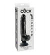 KING COCK - GODE VIBRANT AVEC TESTICULES 23 CM NOIR